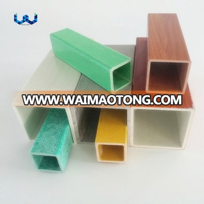 Dimensional Stability Fiberglass Square Pipes Light Weight Colored Glass Fiber Tubing